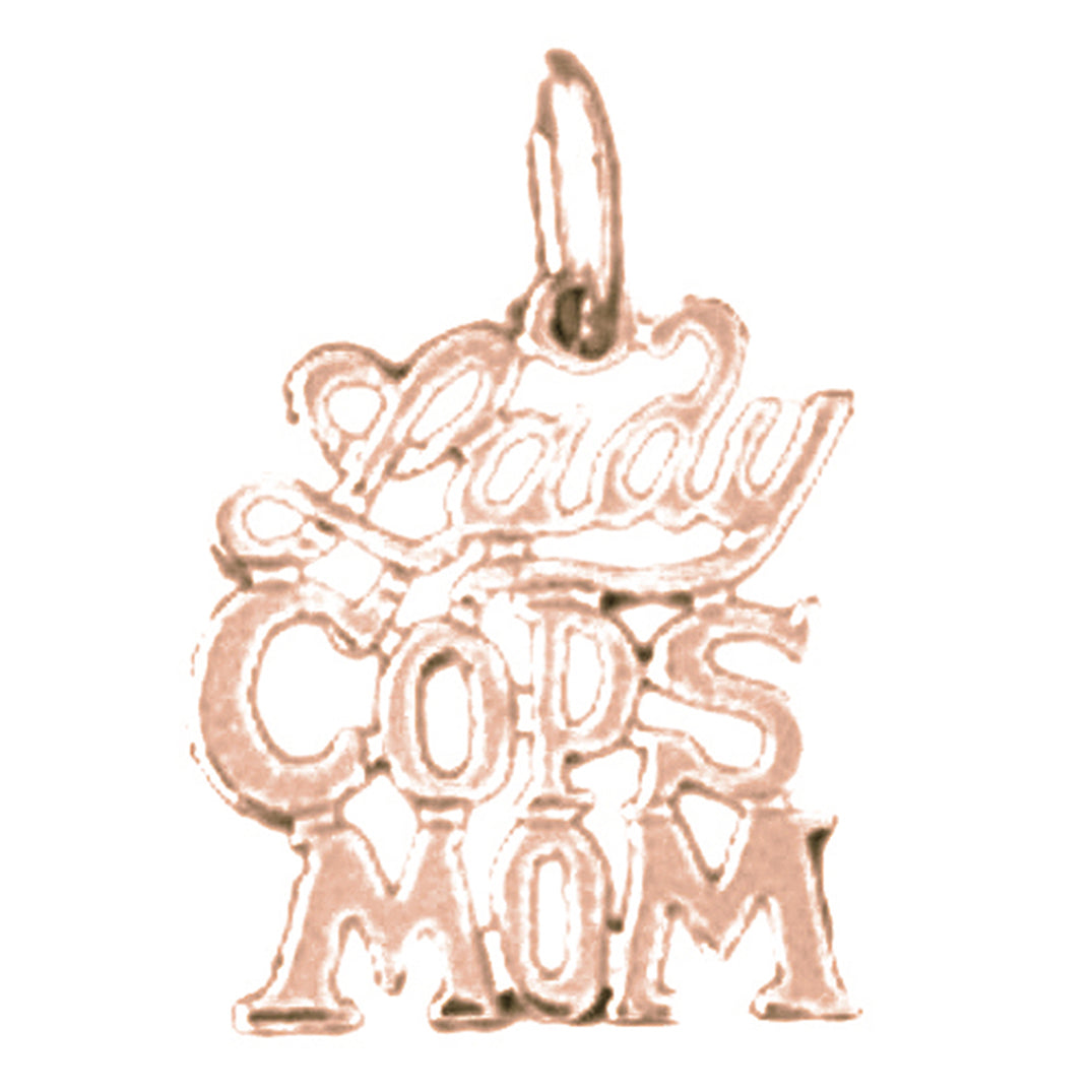 14K or 18K Gold Lady Cops Mom Pendant