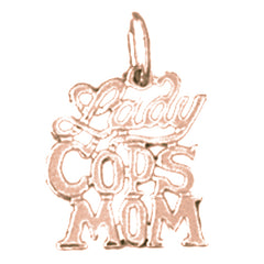 14K or 18K Gold Lady Cops Mom Pendant