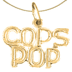 14K oder 18K Gold Cops Pop Anhänger