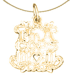 14K or 18K Gold I'M A Cops Mom Pendant