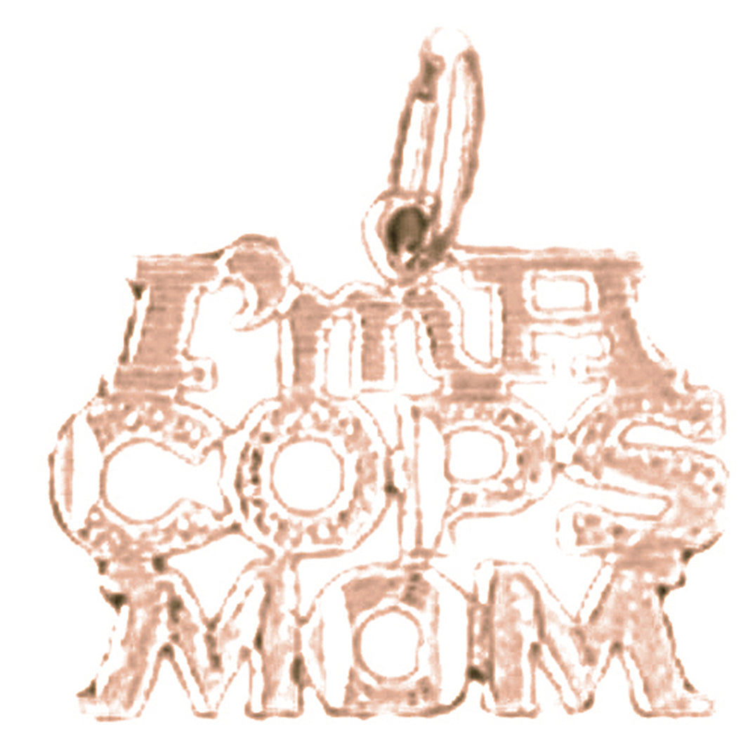 14K or 18K Gold I'm A Cops Mom Pendant