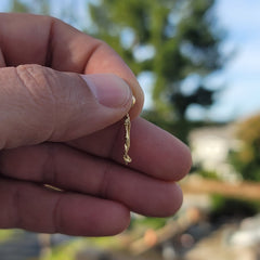 14K or 18K Gold Anchor With Ships Wheel Pendant