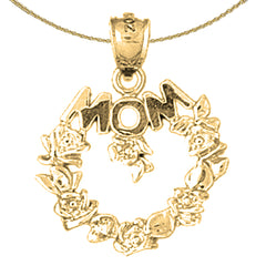 10K, 14K or 18K Gold Mom Pendant