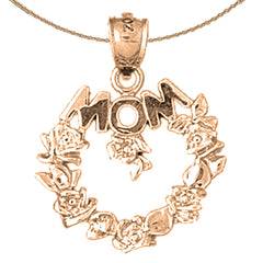 10K, 14K or 18K Gold Mom Pendant