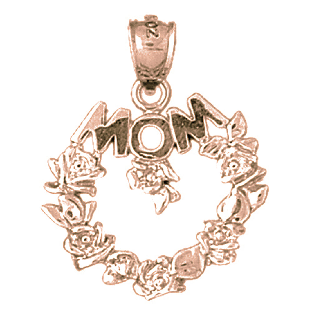 10K, 14K or 18K Gold Mom Pendant