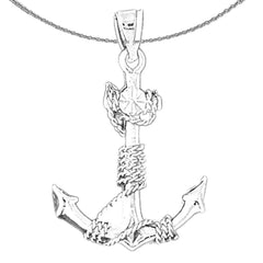 14K or 18K Gold 3D Anchor Pendant