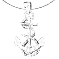 14K or 18K Gold 3D Anchor Pendant