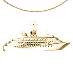 14K or 18K Gold Cruise Ship Pendant