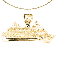 14K or 18K Gold Cruise Ship Pendant