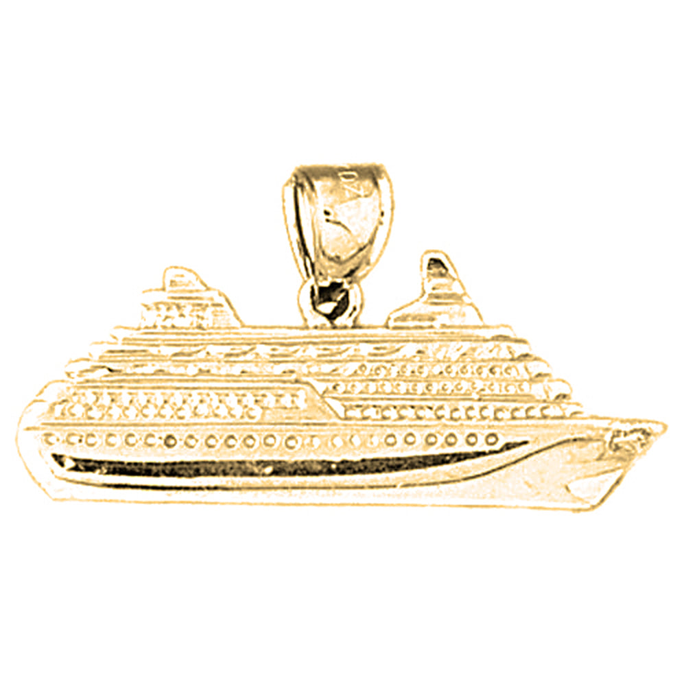 14K or 18K Gold Cruise Ship Pendant