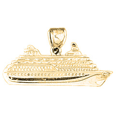 14K or 18K Gold Cruise Ship Pendant