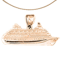 14K or 18K Gold Cruise Ship Pendant