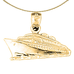 14K or 18K Gold Cruise Ship Pendant