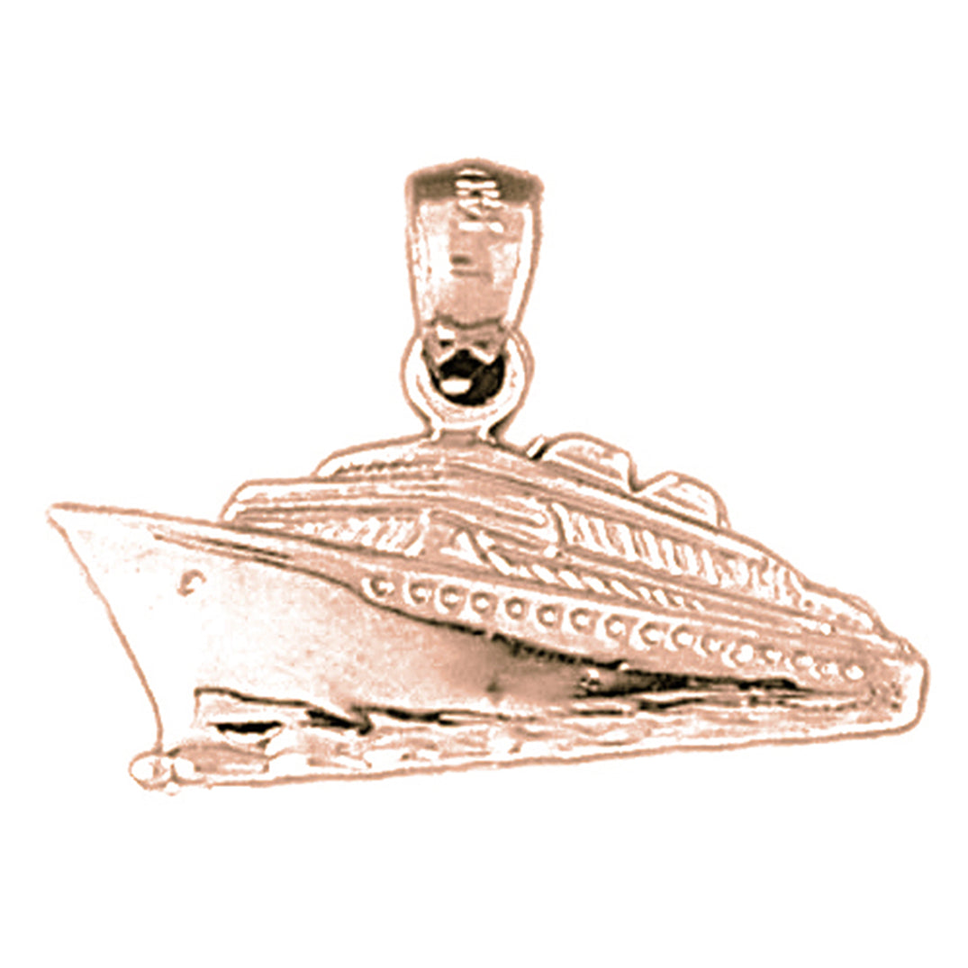 14K or 18K Gold Cruise Ship Pendant