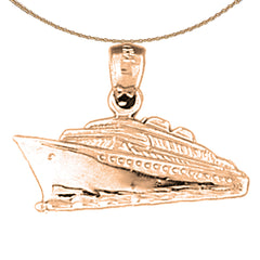 14K or 18K Gold Cruise Ship Pendant