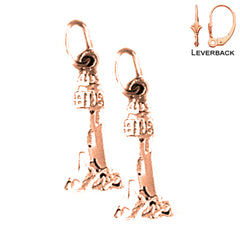 14K or 18K Gold Light Tower Earrings