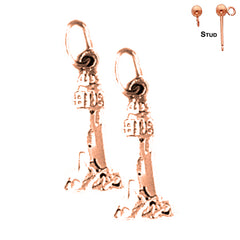 14K or 18K Gold Light Tower Earrings