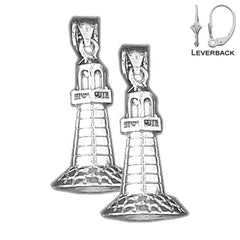 14K or 18K Gold 3D Light Tower Earrings