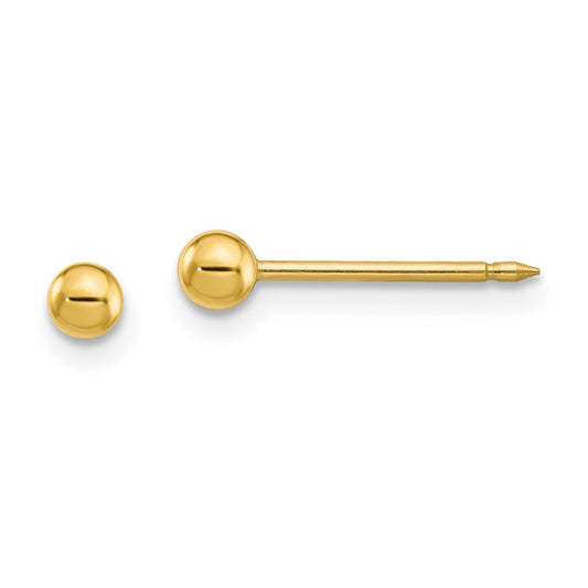 Inverness 24K Gold-plated 3mm Ball Post Earrings