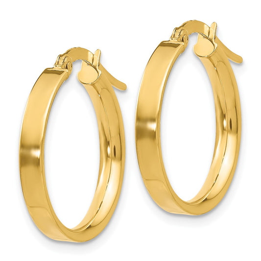 10K Yellow Gold 3mm Small Hoop Earrings