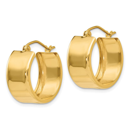 10K Yellow Gold 8.25mm Polished Hoop Earrings