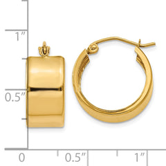 10K Yellow Gold 8.25mm Polished Hoop Earrings