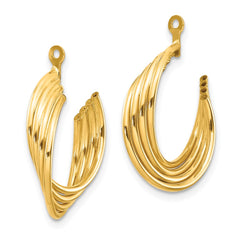 10K Yellow Gold Polished Hoop Earrings Jackets