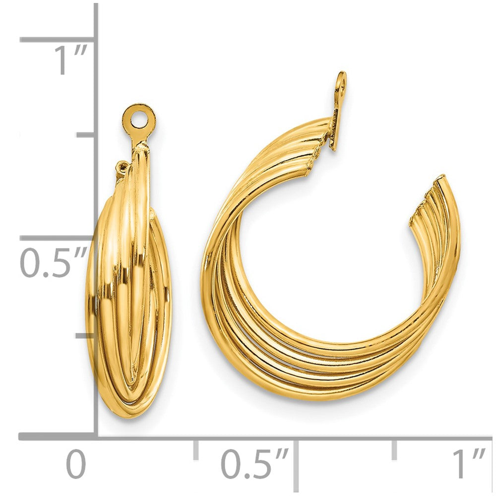 10K Yellow Gold Polished Hoop Earrings Jackets