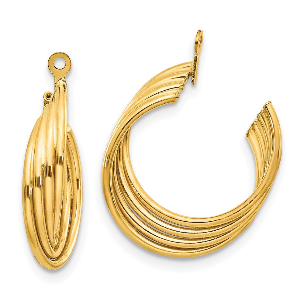 10K Yellow Gold Polished Hoop Earrings Jackets