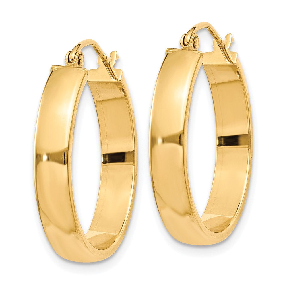 10K Yellow Gold Polished Hoop Earrings