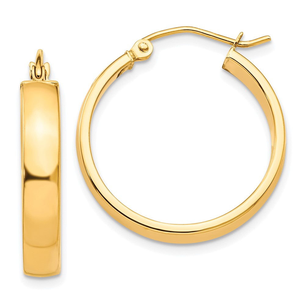 10K Yellow Gold Polished Hoop Earrings