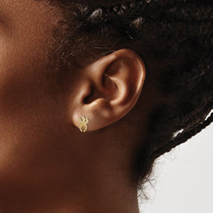10K Yellow Gold Mini Starfish Post Earrings
