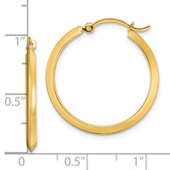 10K Yellow Gold Polished Hoop Earrings