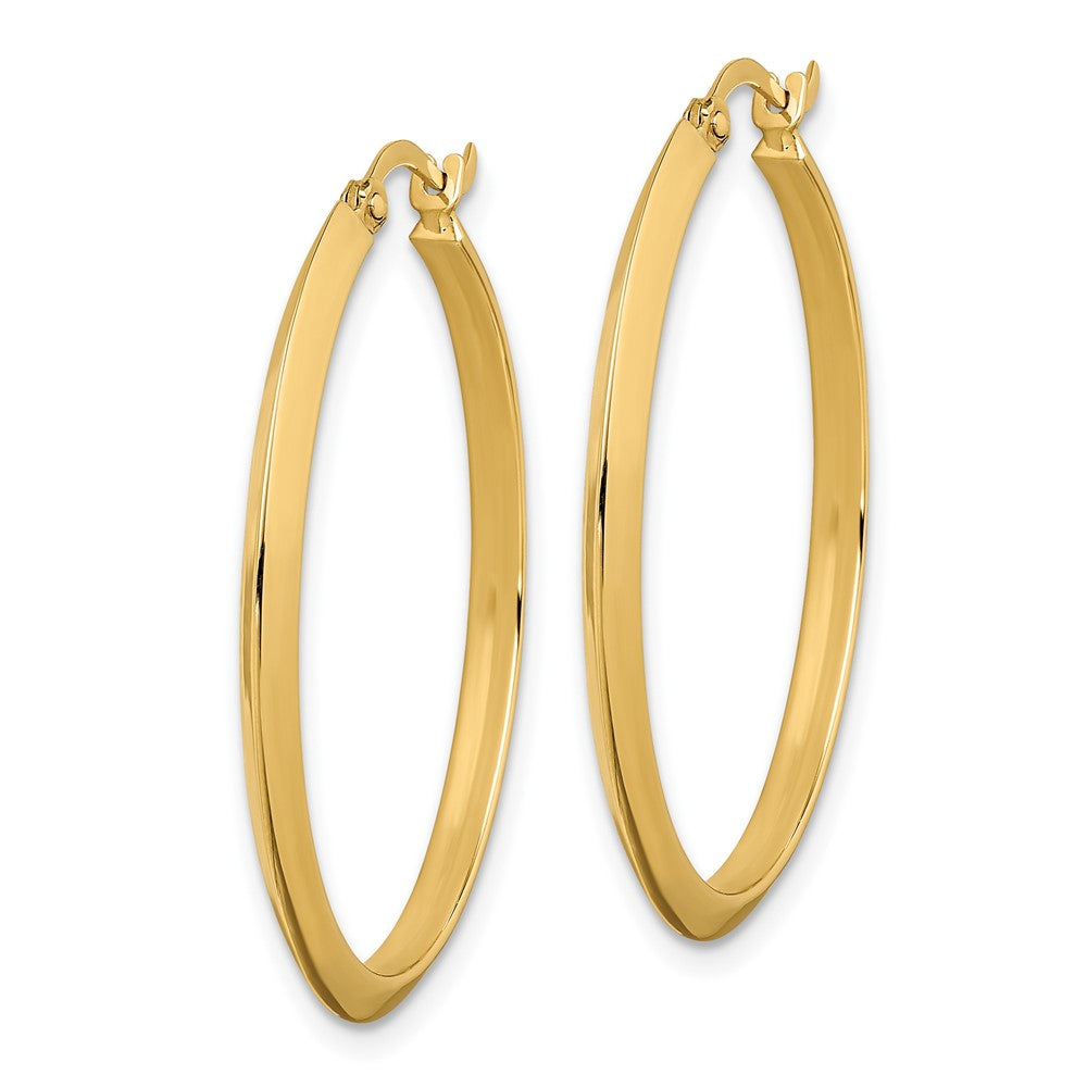 10K Yellow Gold Polished Hoop Earrings