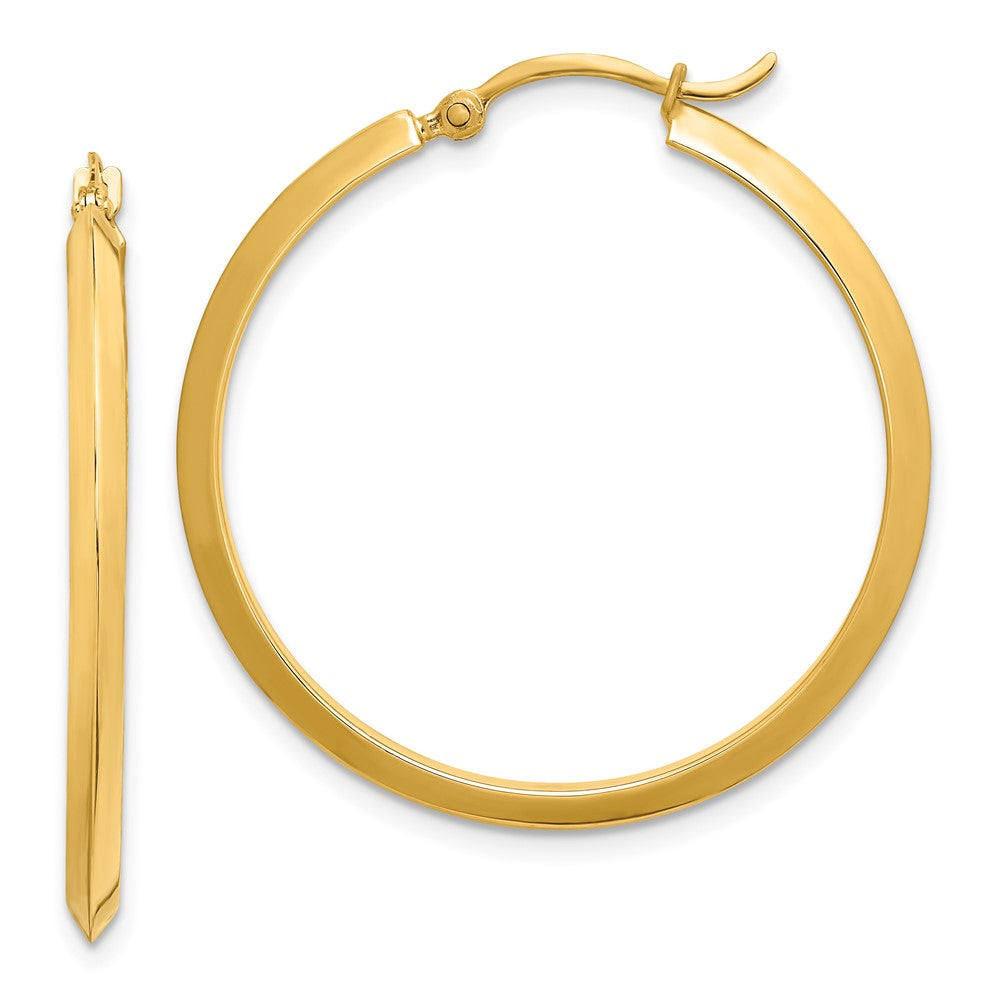 10K Yellow Gold Polished Hoop Earrings