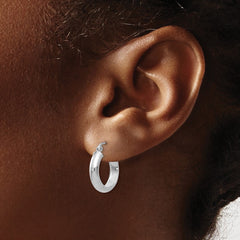 10K White Gold Hoop Earrings