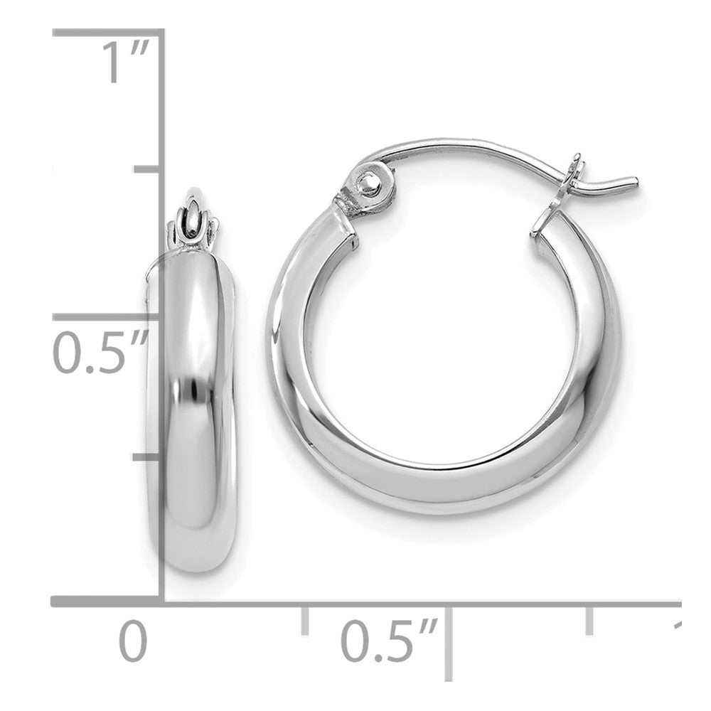 10K White Gold Hoop Earrings