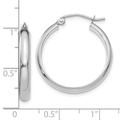 10K White Gold Hoop Earrings