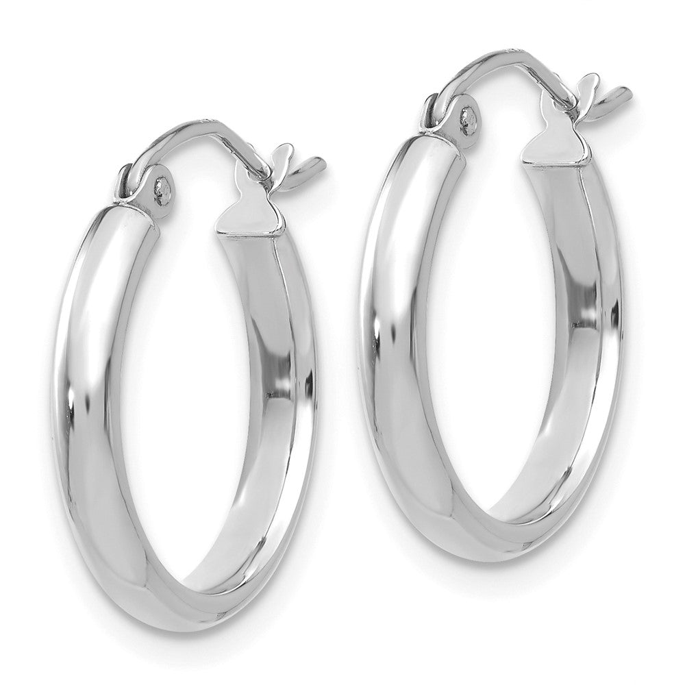 10K White Gold Hoop Earrings