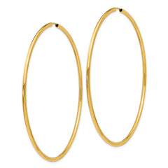 10K Yellow Gold Endless Hoop Earrings