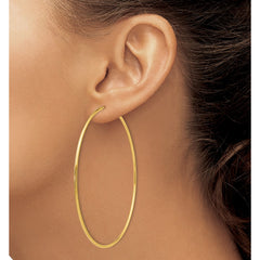 10K Yellow Gold Endless Hoop Earrings