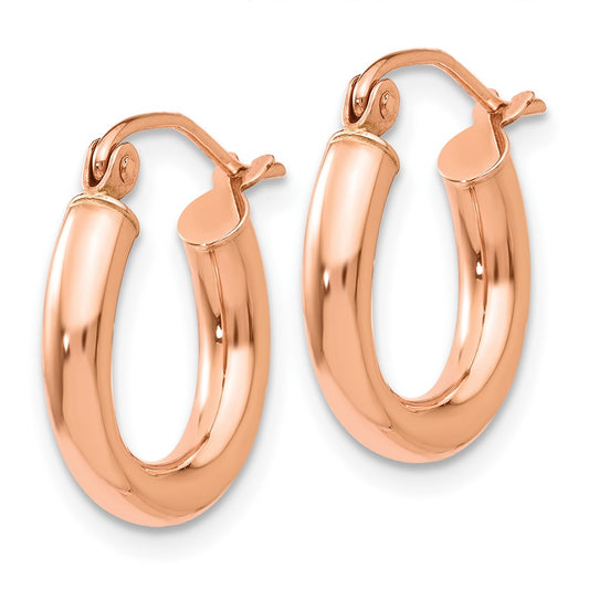 10K Yellow Gold 2mm Polished Hoop Earrings