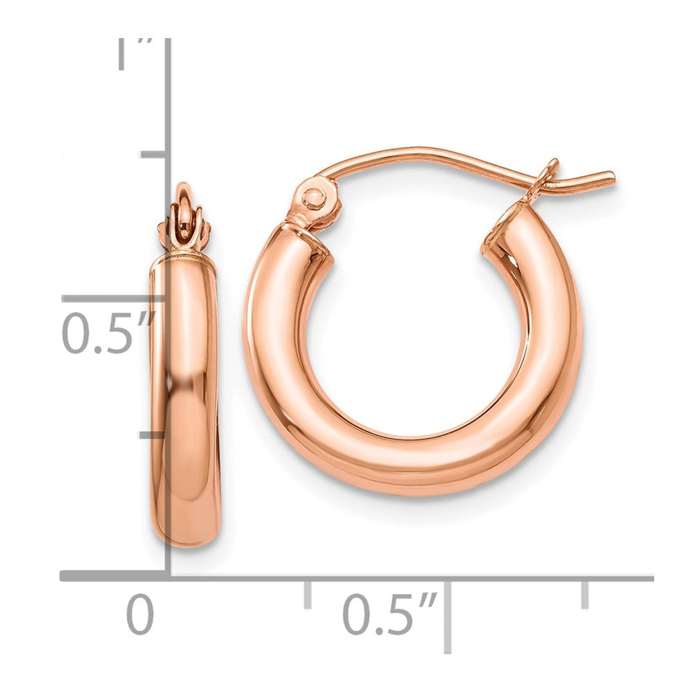 10K Yellow Gold 2mm Polished Hoop Earrings