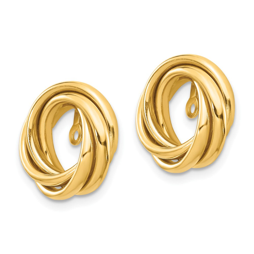 10K Yellow Gold Polished Love Knot Earrings Jackets