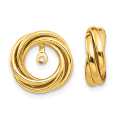 10K Yellow Gold Polished Love Knot Earrings Jackets