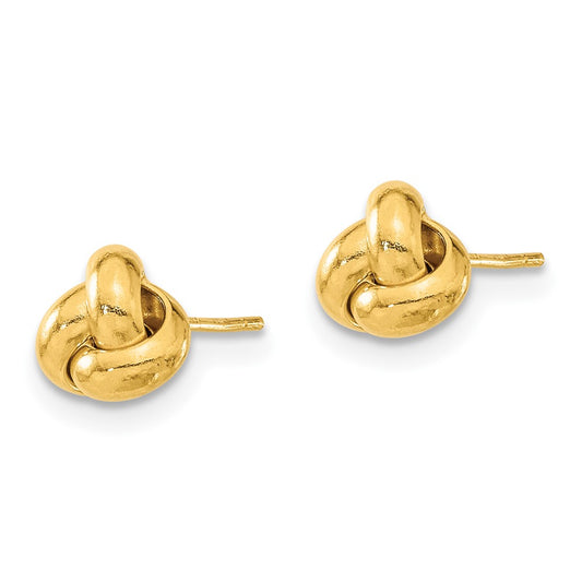 10K Yellow Gold Gold Polished Love Knot Post Earrings