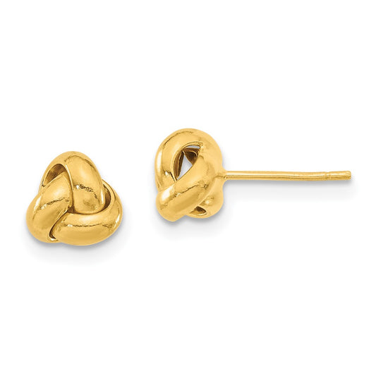 10K Yellow Gold Gold Polished Love Knot Post Earrings
