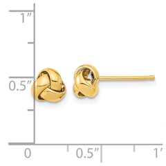 10K Yellow Gold Gold Polished Love Knot Post Earrings