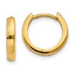 10K Yellow Gold 2.25mm Hinged Hoop Earrings