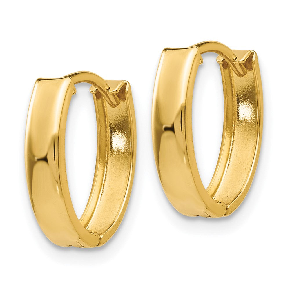 10K Yellow Gold Polished Hinged Hoop Earrings